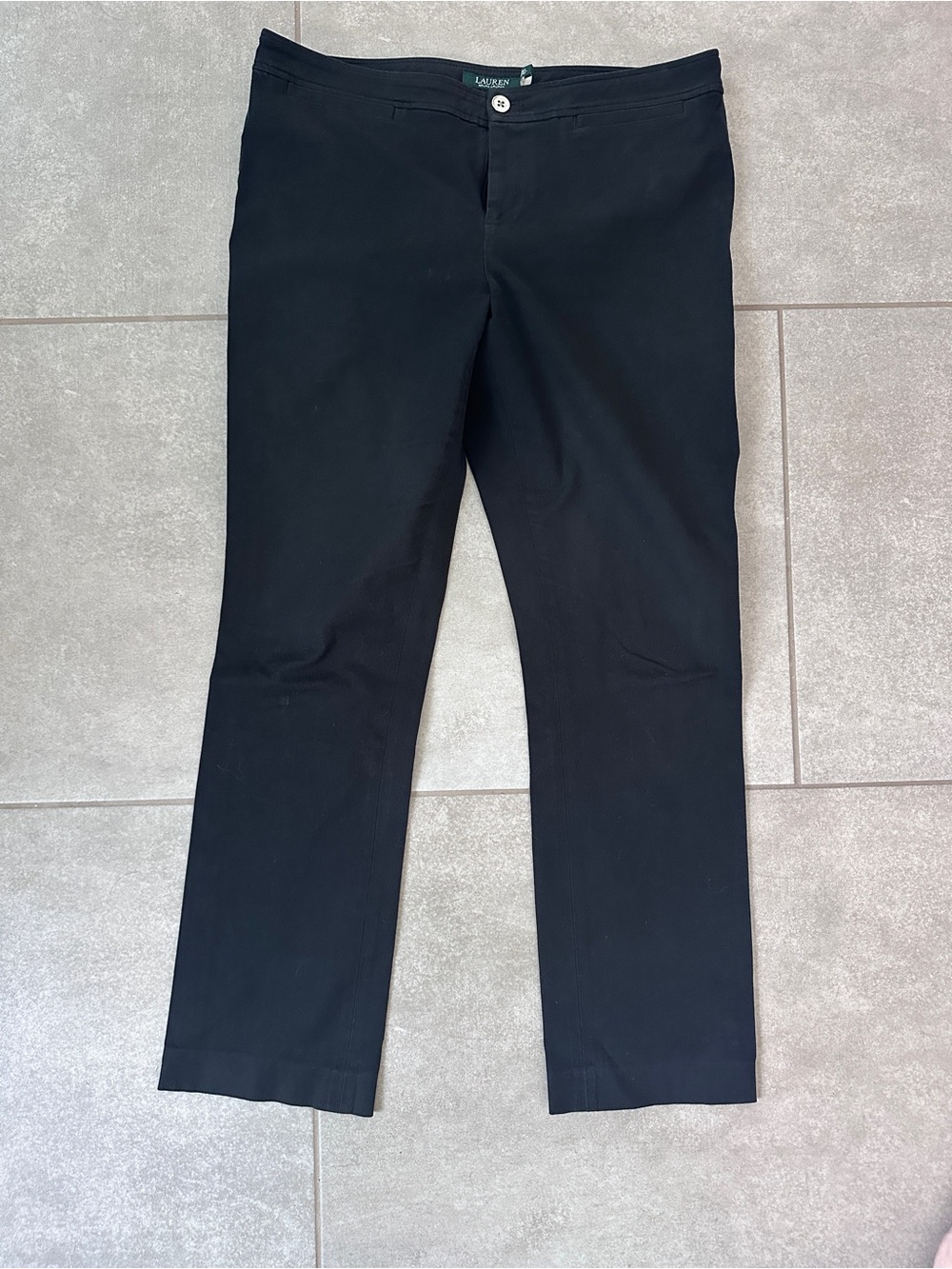 Ralph Lauren Black Straight-Leg Women's Pants — two pair one black and one navy